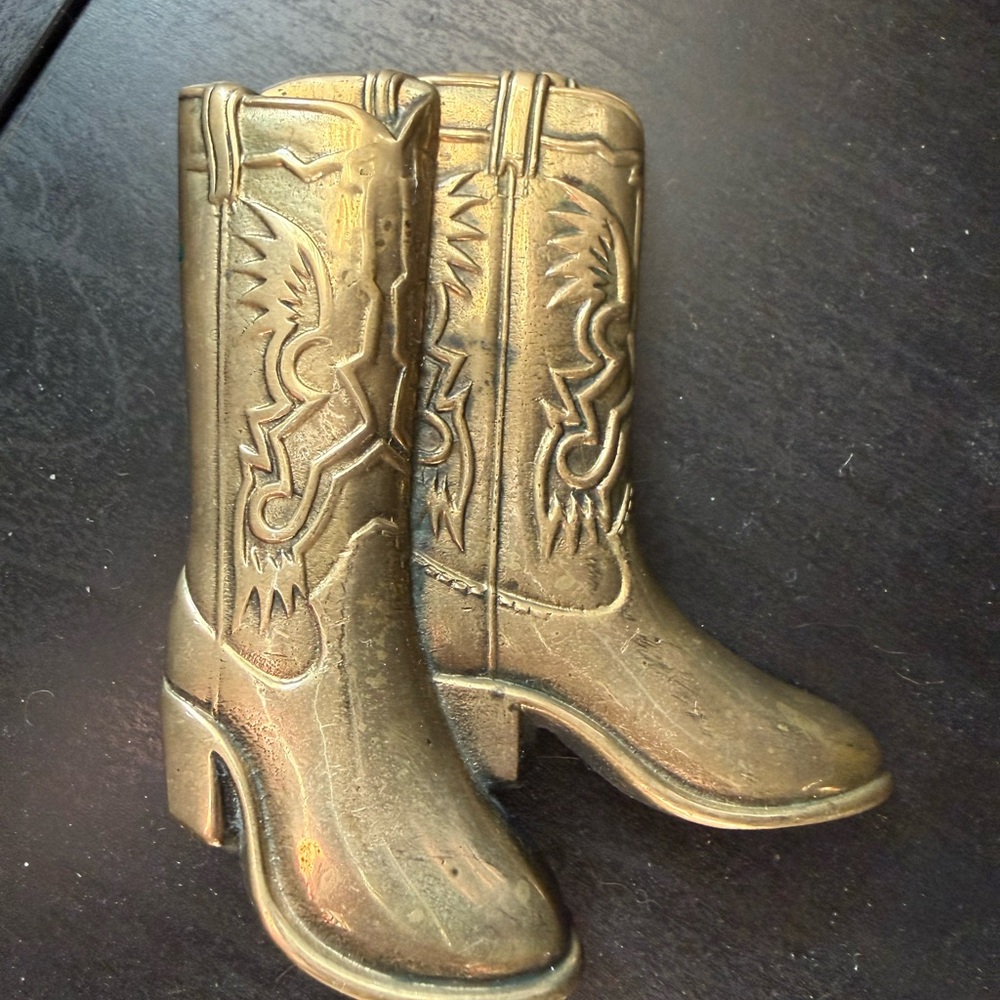 Men's solid brass vintage boot design buckle